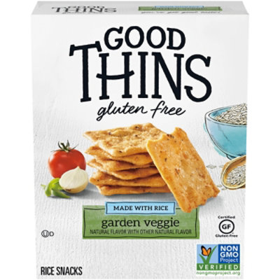 Good Thins Crackers Garden Veggie Rice Gluten Free - 3.5 Oz