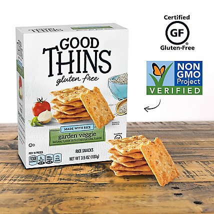 Good Thins Crackers Garden Veggie Rice Gluten Free - 3.5 Oz - Image 7