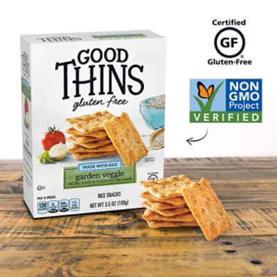 Good Thins Garden Veggie Rice Snacks Gluten Free Crackers - 3.5 Oz - Image 5