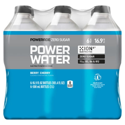 POWERADE Power Water Berry Cherry - 6-16.9 Fl. Oz.