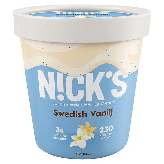 Nicks Ice Cream Swedish Vanilla - 16 Oz