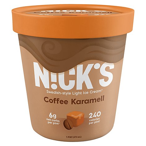 Nicks Ice Cream Coffee Caramel - 16 Oz