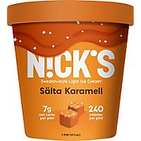 Nicks Ice Cream Light Salted Caramel 1 Pint - 16 Oz - Image 2