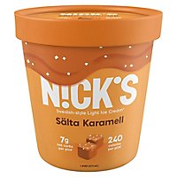 Nicks Ice Cream Light Salted Caramel 1 Pint - 16 Oz - Image 1