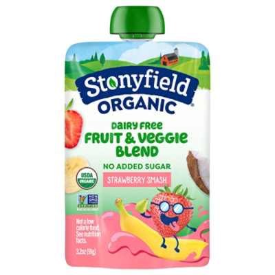Stonyfield Organic Smoothie Dairy Free Strawberry Smash - 3.2 Oz