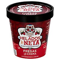 Helados La Neta Ice Cream Strwbry Crm - 14 Oz - Image 2