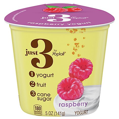 Yoplait Just 3 Raspberry Yogurt - 5 Oz