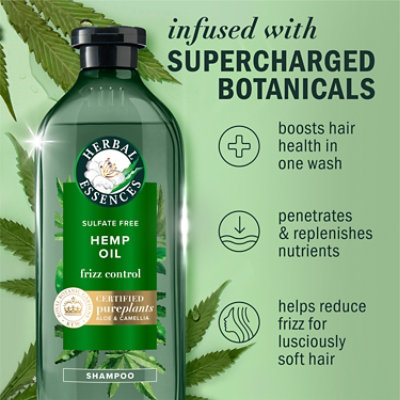 Herbal Essences Bio Renew Sulfate Free Frizz Control Shampoo Hemp + Potent Aloe - 13.5 Fl. Oz. - Image 2