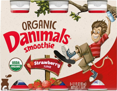 Danimals Organic Smoothie Strawberry - 6-3.1 Oz - Image 2