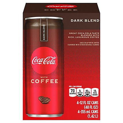 Coca-Cola Soda With Coffee Dark Blend Cans - 4-12 Fl. Oz. - Image 1