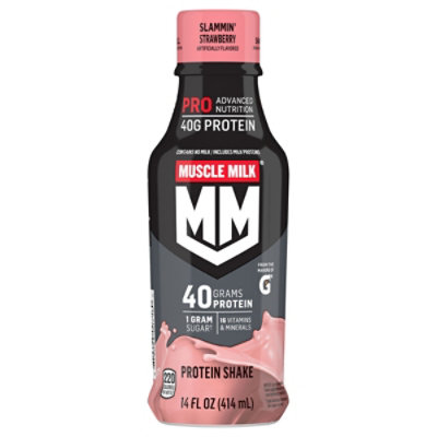 MUSCLE MILK Slammin Strawberry Shake - 14 Fl. Oz. - Image 1
