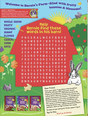 Annies Organic Fruity Bunnies & Blossoms Corn & Oat Cereal - 10 Oz - Image 6