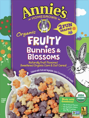 Annies Organic Fruity Bunnies & Blossoms Corn & Oat Cereal - 10 Oz - Image 2