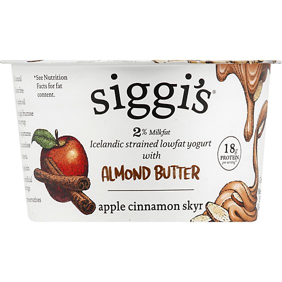 Siggis Apple Cinnamon Skyr Low Fat Yogur - 5 Oz