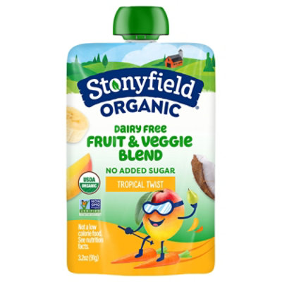 Stonyfield Organic Smoothie Tropical Twist - 3.2 Oz