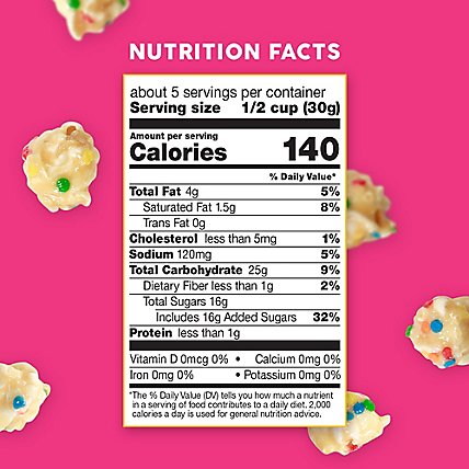 Crunch 'n Munch Birthday Cake Flavored Popcorn Clusters - 5.5 Oz - Image 4