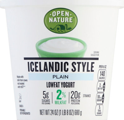 Open Nature Yogurt Icelandc Plain 2% - 24 Oz - Image 2