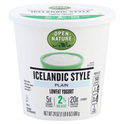 Open Nature Yogurt Icelandc Plain 2% - 24 Oz - Image 1