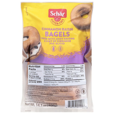 Schar Bagel Cinnamon - 14.1 Oz