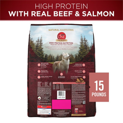 Purina ONE Smartblend Beef & Salmon Dry Dog Food - 15 Lb - Image 2