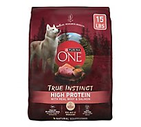 Purina ONE True Instinct Beef And Salmon Dry Dog Food - 15 Lb