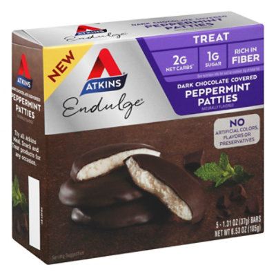 Atkins Endulge Dark Chocolate Peppermint Patties - 5-1.3 Oz