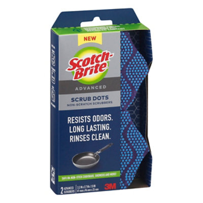 Scotch-Brite Advanced Scrubber Non Scratch Scrub Dots - 2 Count