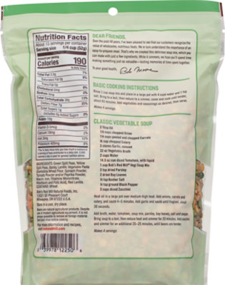 Bobs Red Mill Soup Mix Vegi High Fiber - 28 Oz - Image 5