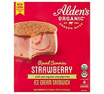 Aldens Strawberry Ice Cream Sandwich - 4-3.5 Oz