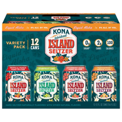 Kona Spiked Island Hard Seltzer Variety Pack Can - 12-12 Fl. Oz. - Image 2