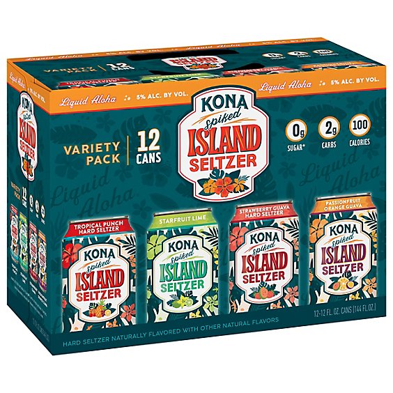 Kona Spiked Island Hard Seltzer Variety Pack Can - 12-12 Fl. Oz.