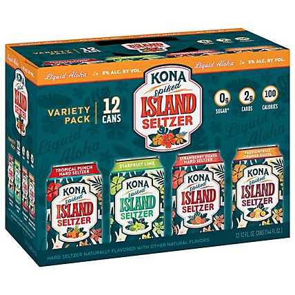 Kona Spiked Island Hard Seltzer Variety Pack Can - 12-12 Fl. Oz. - Image 1