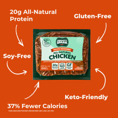 Mighty Spark Fajita Seasoned Ground Chicken - 16 Oz. - Image 3