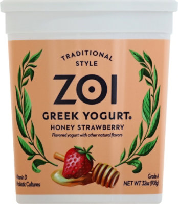 Zoi Honey Strawberry Greek Yogurt - 32 Oz - Image 2