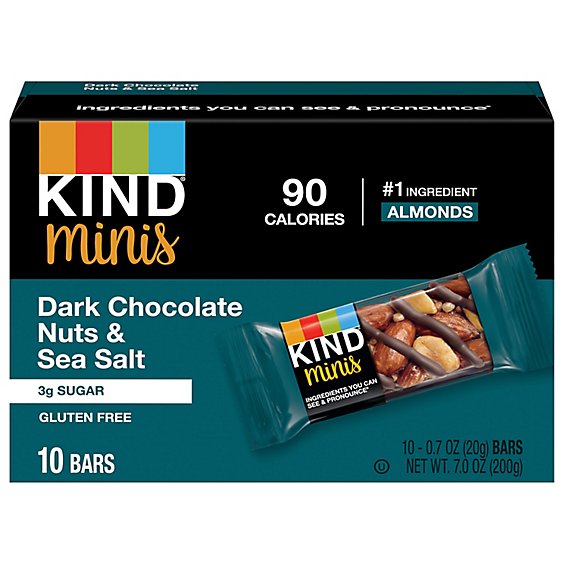 Kind Dark Chocolate Nuts Ss Mini - 7 Oz