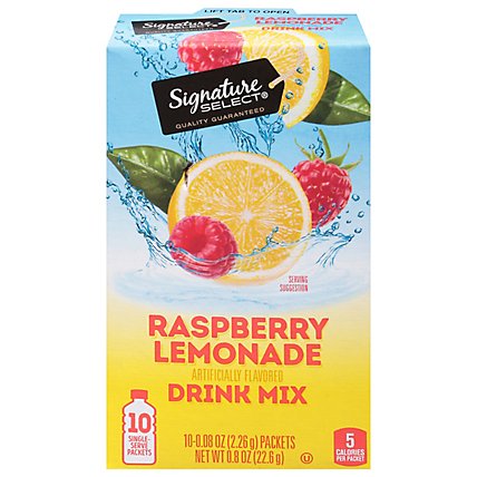 Signature Select Drink Mix Raspberry Lemonade - 10 Count - Image 2