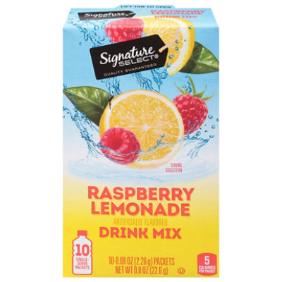 Signature SELECT Drink Mix Raspberry Lemonade - 10 Count