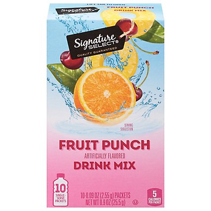 Signature Select Drink Mix Fruit Punch - 10 Count - Image 1