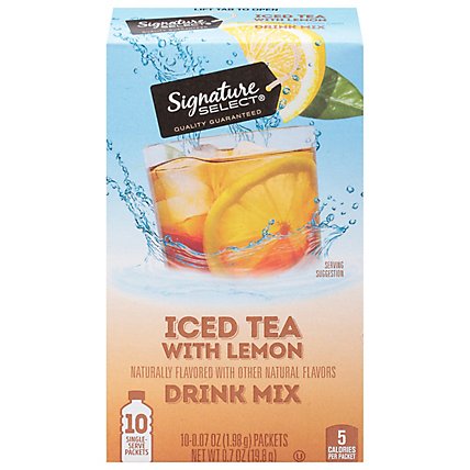 Signature Select Drink Mix Iced Tea Lemon - 10 Count - Image 2