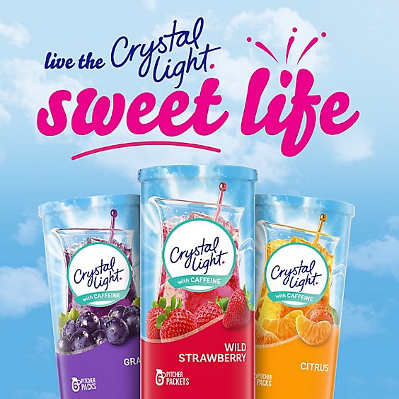 Crystal Light Wild Strawberry Drink Mix With Caffine - 2.53 Oz