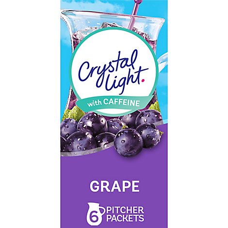 Crystal Light Grape With Caffeine Drink Mix - 2.53 Oz