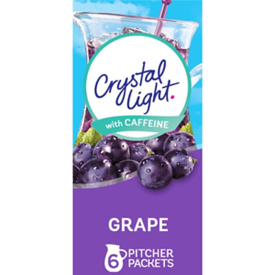 Crystal Light Grape With Caffeine Drink Mix - 2.53 Oz