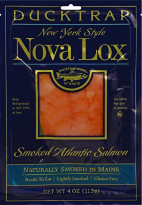 Ducktrap Atlantic Salmon Smoked New York Style Nova Lox - 4 Oz - Image 2