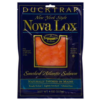 Ducktrap Atlantic Salmon Smoked New York Style Nova Lox - 4 Oz - Image 1