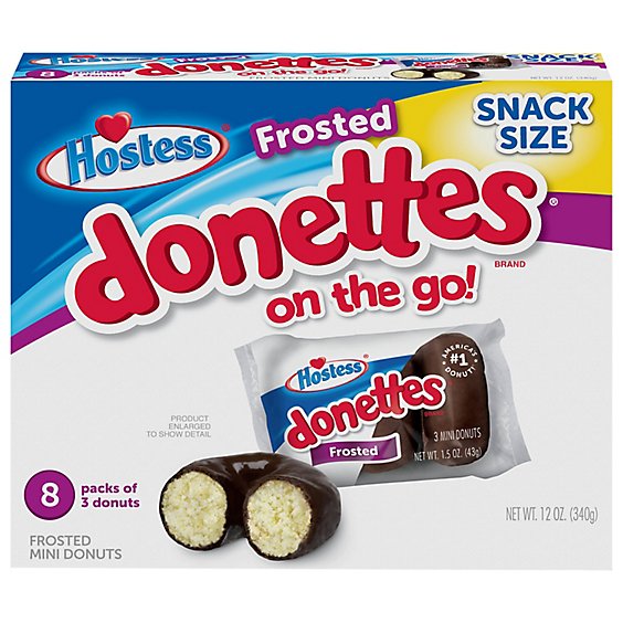 Hostess Donettes Frosted Mini Donuts 8 Count - 12 Oz