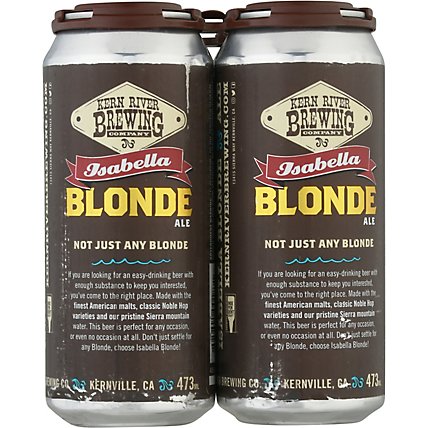 Kern River Brewing Company Isabella Blonde Ale In Cans - 4-16 Fl. Oz. - Image 4