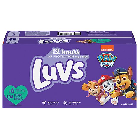 Luvs Diapers Pro Level Leak Protection Size 6 - 104 Count
