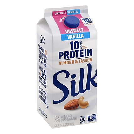 Silk Protein Almond & Cashewmilk Unsweet Vanilla Pea - 64 Fl. Oz. - Image 3