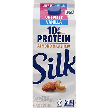 Silk Protein Almond & Cashewmilk Unsweet Vanilla Pea - 64 Fl. Oz. - Image 2