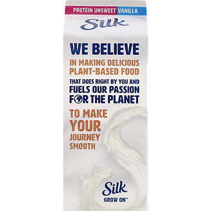 Silk Protein Almond & Cashewmilk Unsweet Vanilla Pea - 64 Fl. Oz. - Image 5